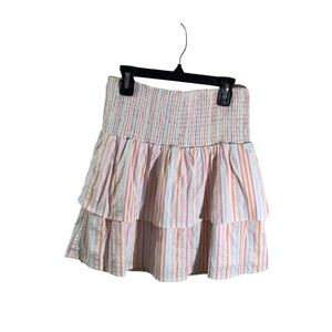Vineyard Vines Harbor Smocked Skirt In Neon Rosa